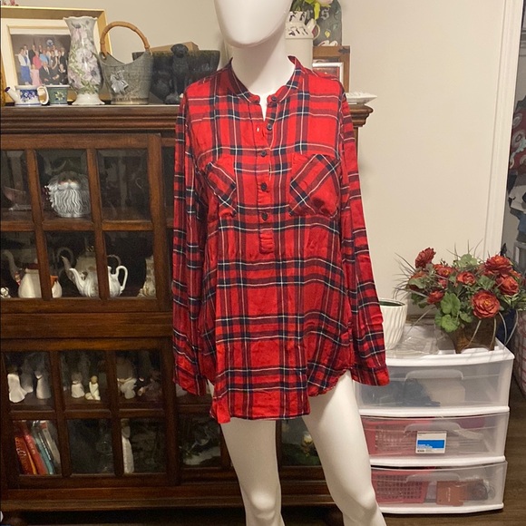 Lucky Brand Tops - Lucky Brand Red Plaid Button Down Shirt